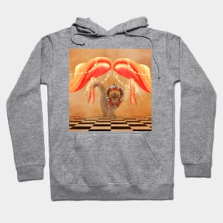 Funny cat with indian headdress Hoodie